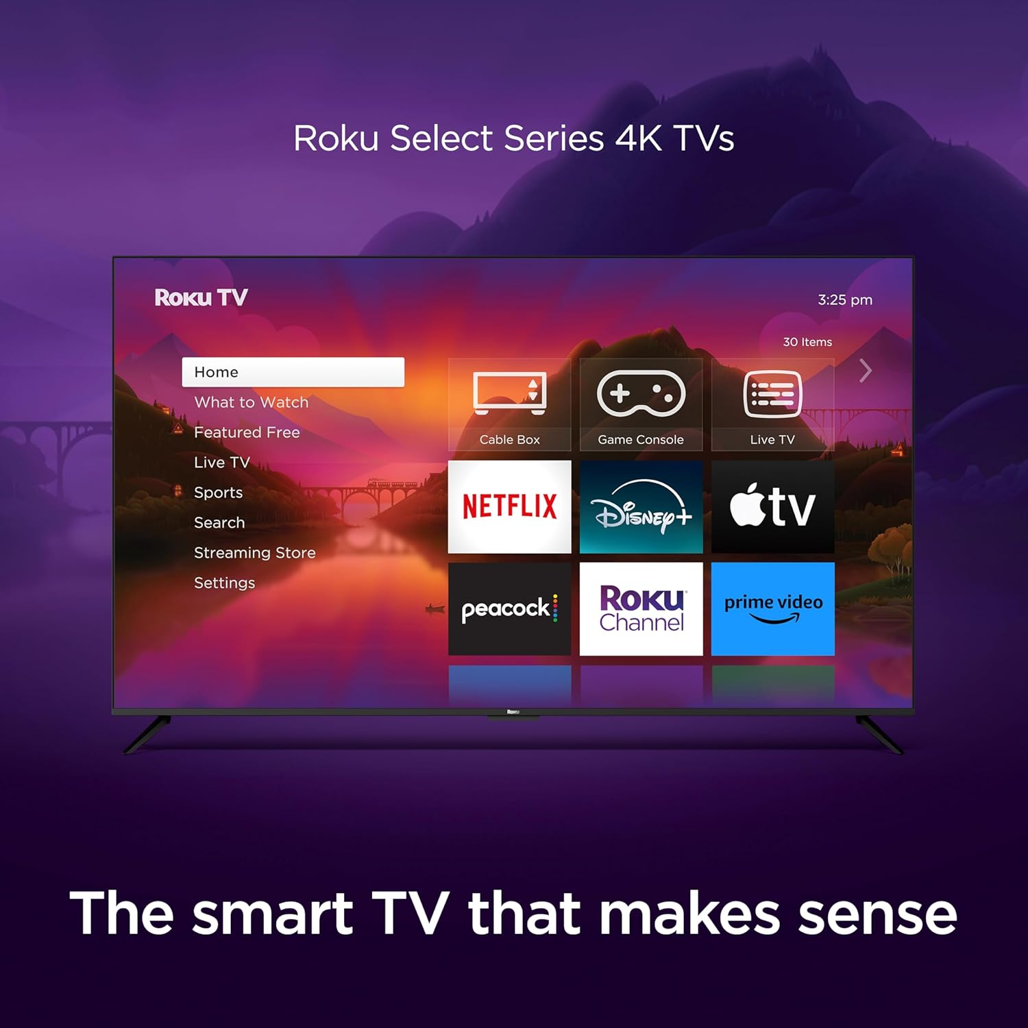 Roku Smart TV – 65-Inch Select Series 4K HDR RokuTV with Roku Enhanced Voice Remote, Brilliant 4K Picture, Automatic Brightness, & Seamless Streaming – Live Local News, Sports, Family Entertainment - Image 3