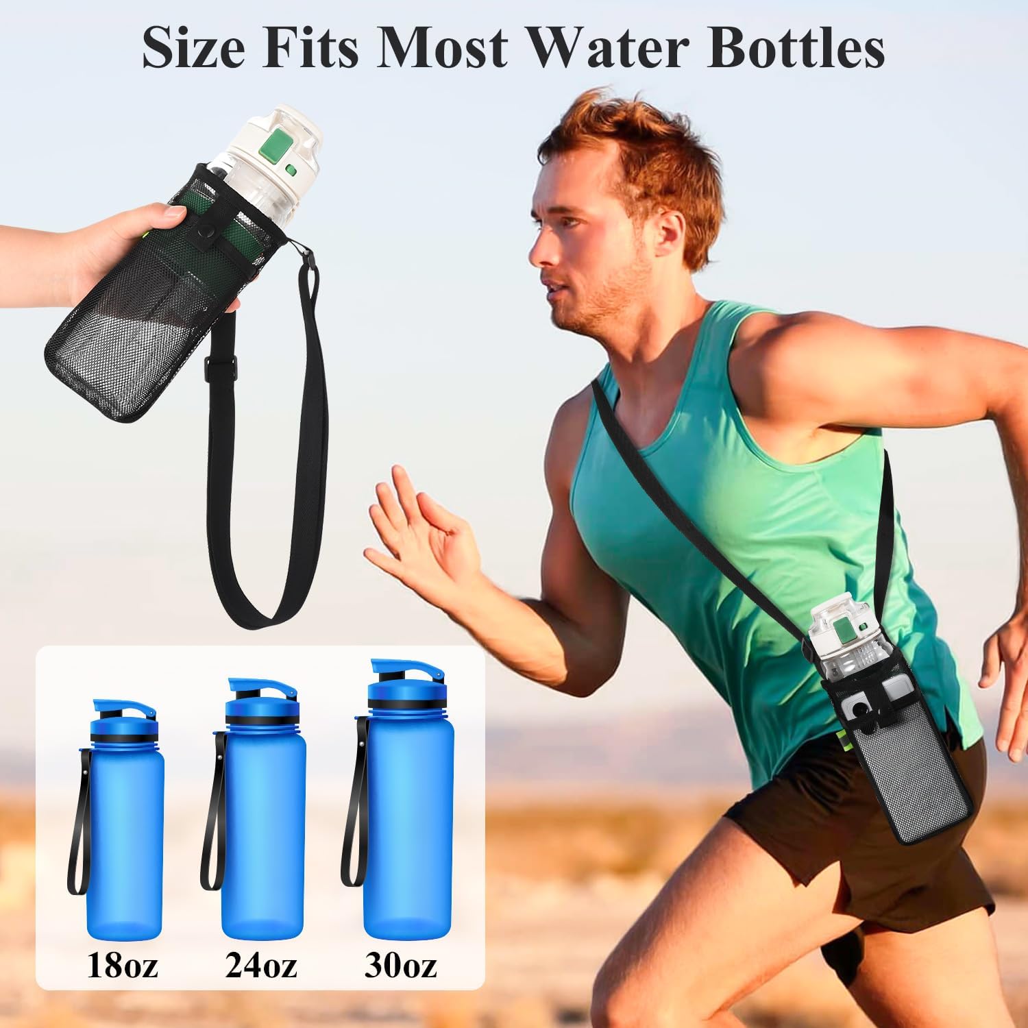 Water Bottle Holder with Strap