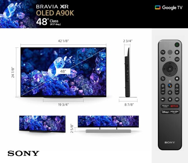 Sony 48 Inch 4K Ultra HD TV A90K Series: BRAVIA XR OLED Smart Google TV, model BRAVIA XR A90K - Image 2