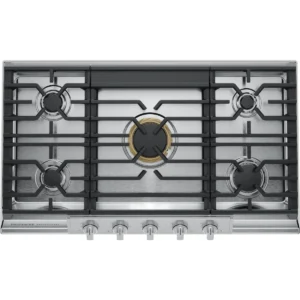 Alternative view of Frigidaire Professional Series Gas Cooktop with 5 Sealed Burners, PCCG3680AS