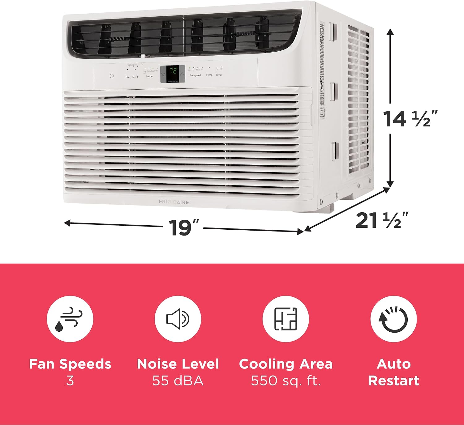 Frigidaire 12,000 BTU Window Air Conditioner, model FHWC123TD1 - Image 4